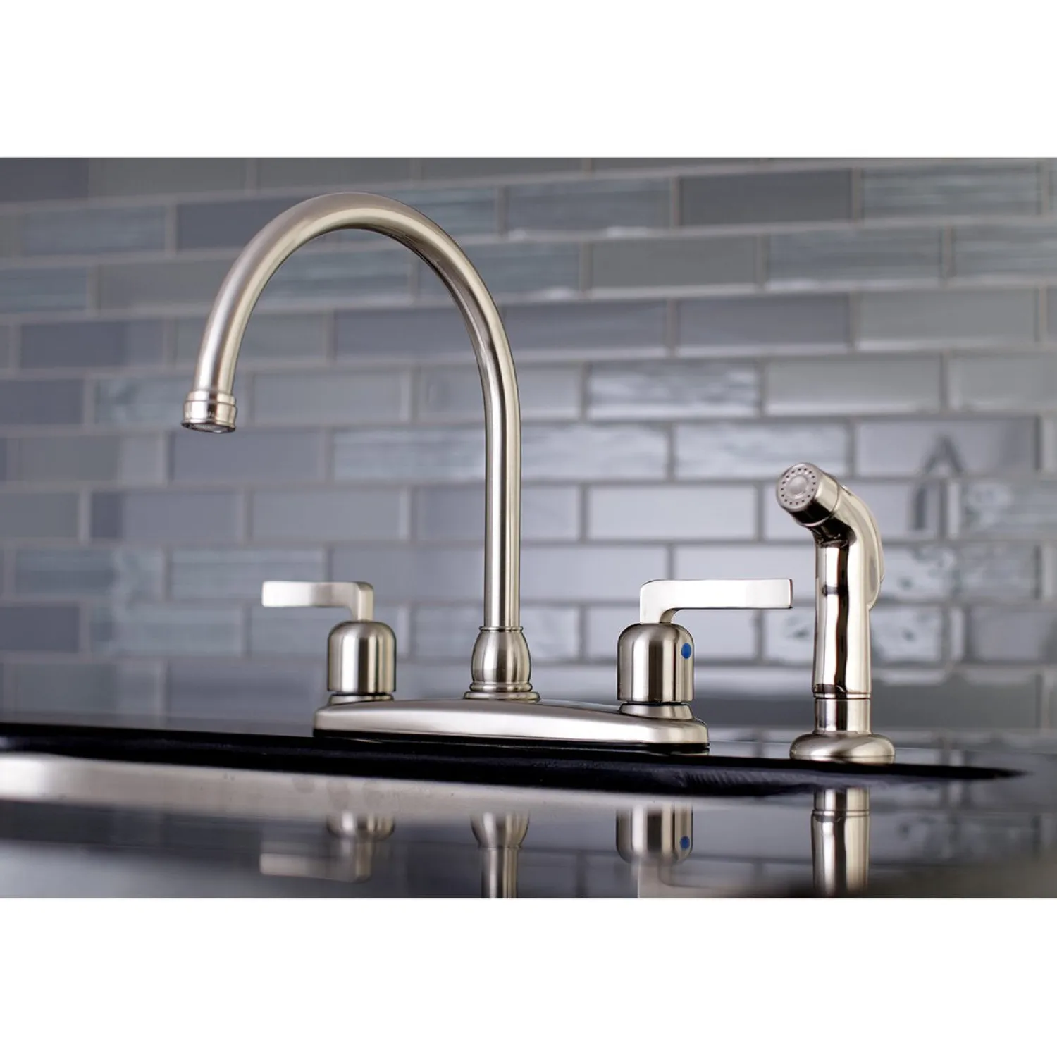New Centurion Centerset 4-Hole Kitchen Faucet Faucets With Side Spray