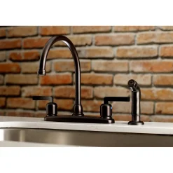 New Centurion Centerset 4-Hole Kitchen Faucet Faucets With Side Spray