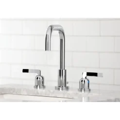 Centurion Widespread Bathroom Faucet with Brass Pop-Up 8