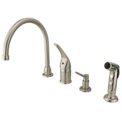 Outlet Chatham Single Handle Kitchen Faucet with Soap Dispenser Faucets With Side Spray