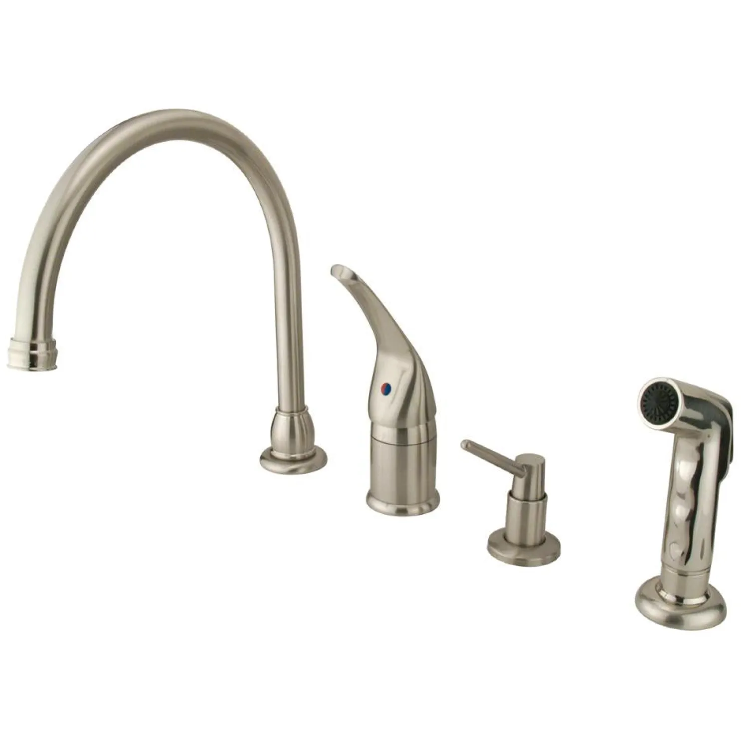 Outlet Chatham Single Handle Kitchen Faucet with Soap Dispenser Faucets With Side Spray