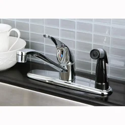 Best Chatham Single Handle Kitchen Faucet with Deck Sprayer Faucets With Side Spray