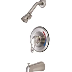 Best Chatham Single Handle Satin Nickel Tub and Shower Faucet Tub & Shower Sets