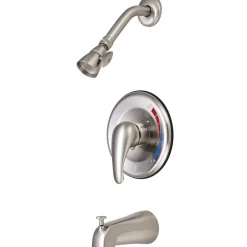 New Chatham Single Handle Tub and Shower Faucet in Satin Nickel Tub & Shower Sets