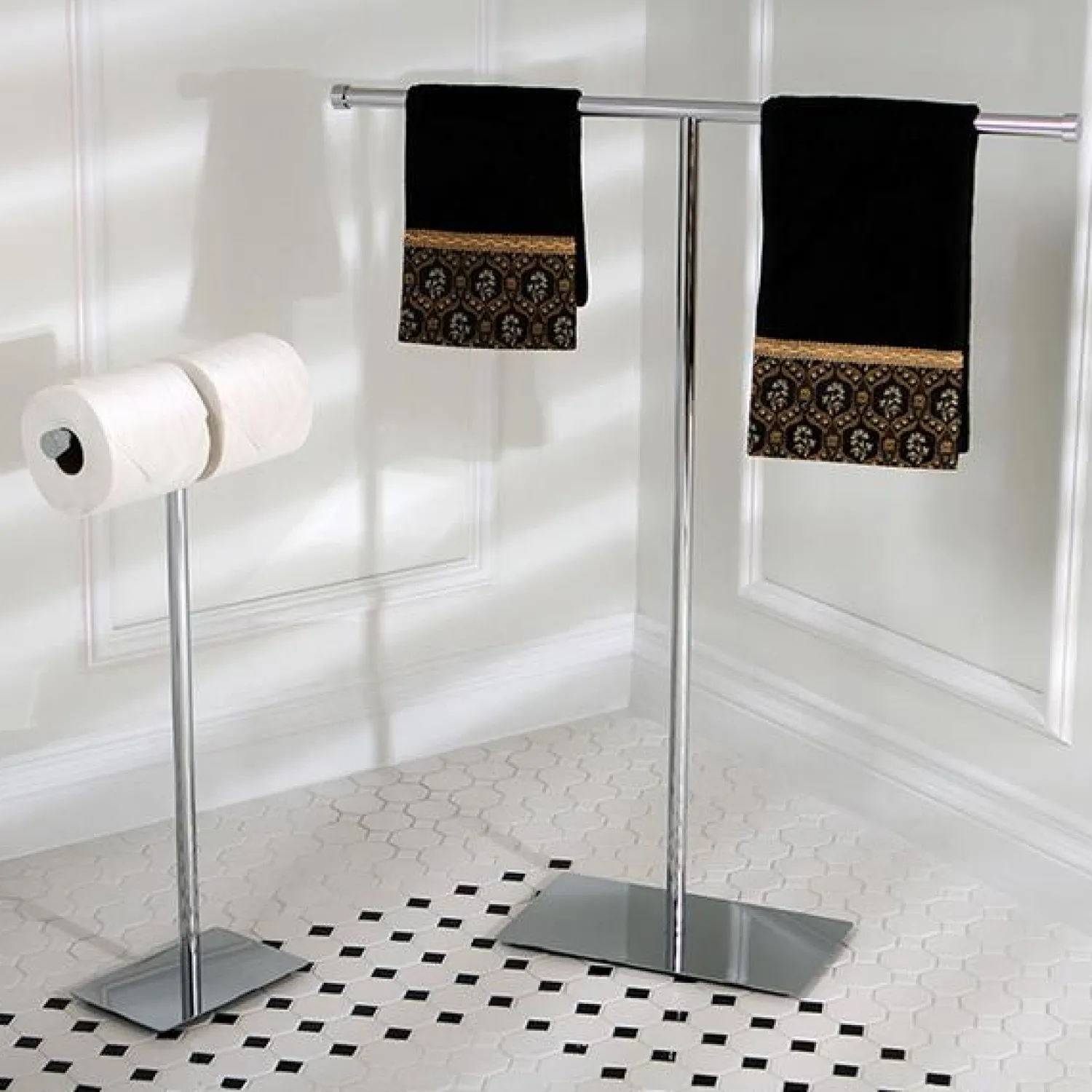 Best Claremont Freestanding Double Toilet Paper Stand Toilet Paper Holders