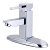 Discount Claremont Single Handle 4" Centerset Lavatory Faucet with Optional Deck Plate in Polished Chrome 4" Center Set