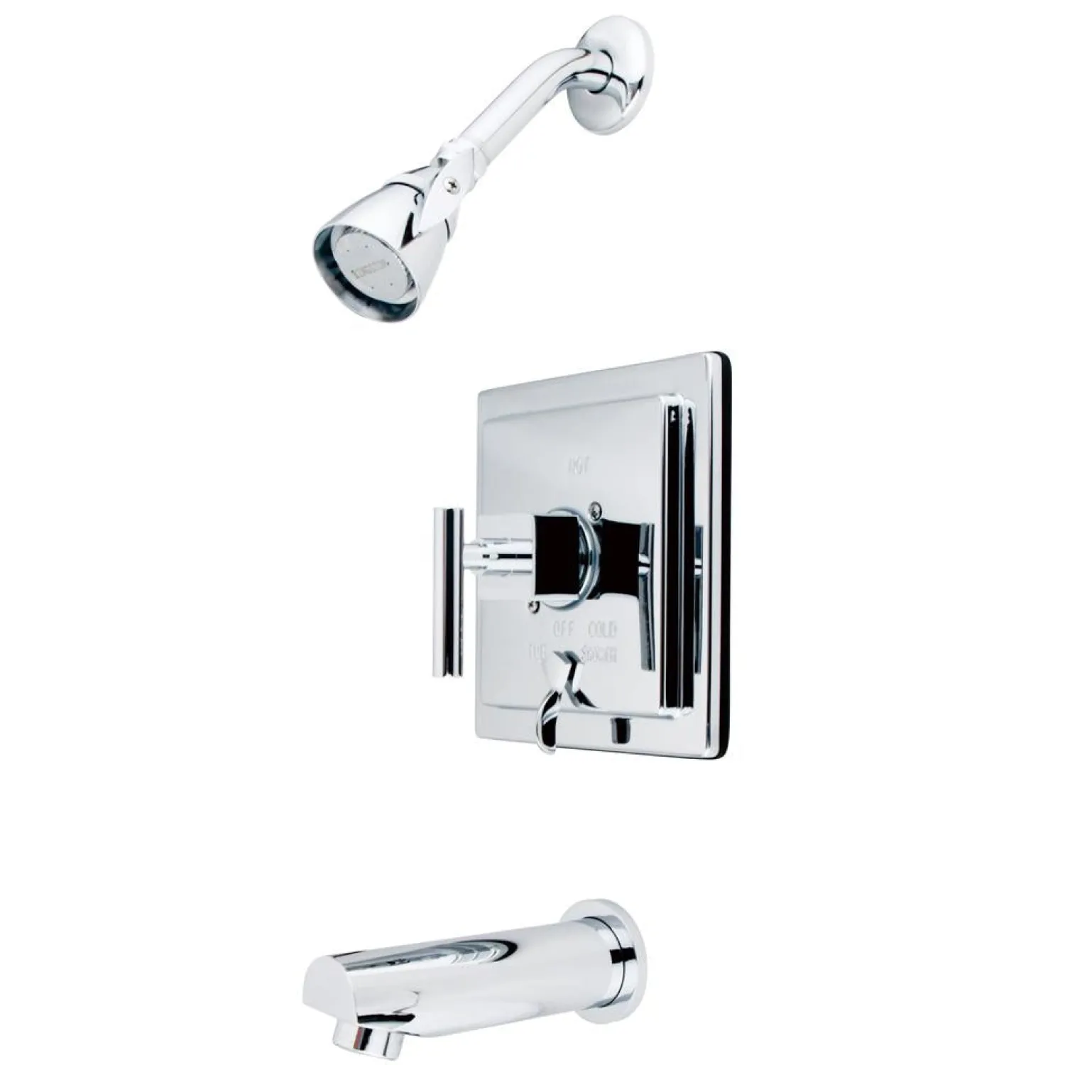Discount Claremont Single Handle Tub and Shower Faucet in Polished Chrome Tub & Shower Sets