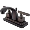 Hot Claremont Two Handle 4" Centerset Lavatory Faucet with Brass Pop-up 4" Center Set
