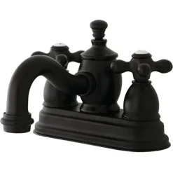 Classic 4" Centerset Lavatory Faucet with Heritage Spout and Metal Cross Handle 4" Center Set