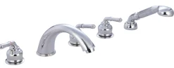 Clearance Classic Magellan Three Handle Roman Tub Filler with Hand Shower Tub Faucets