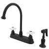 Discount Classic Restoration Two Handle 8" Kitchen Faucet with Brass Sprayer Faucets With Side Spray