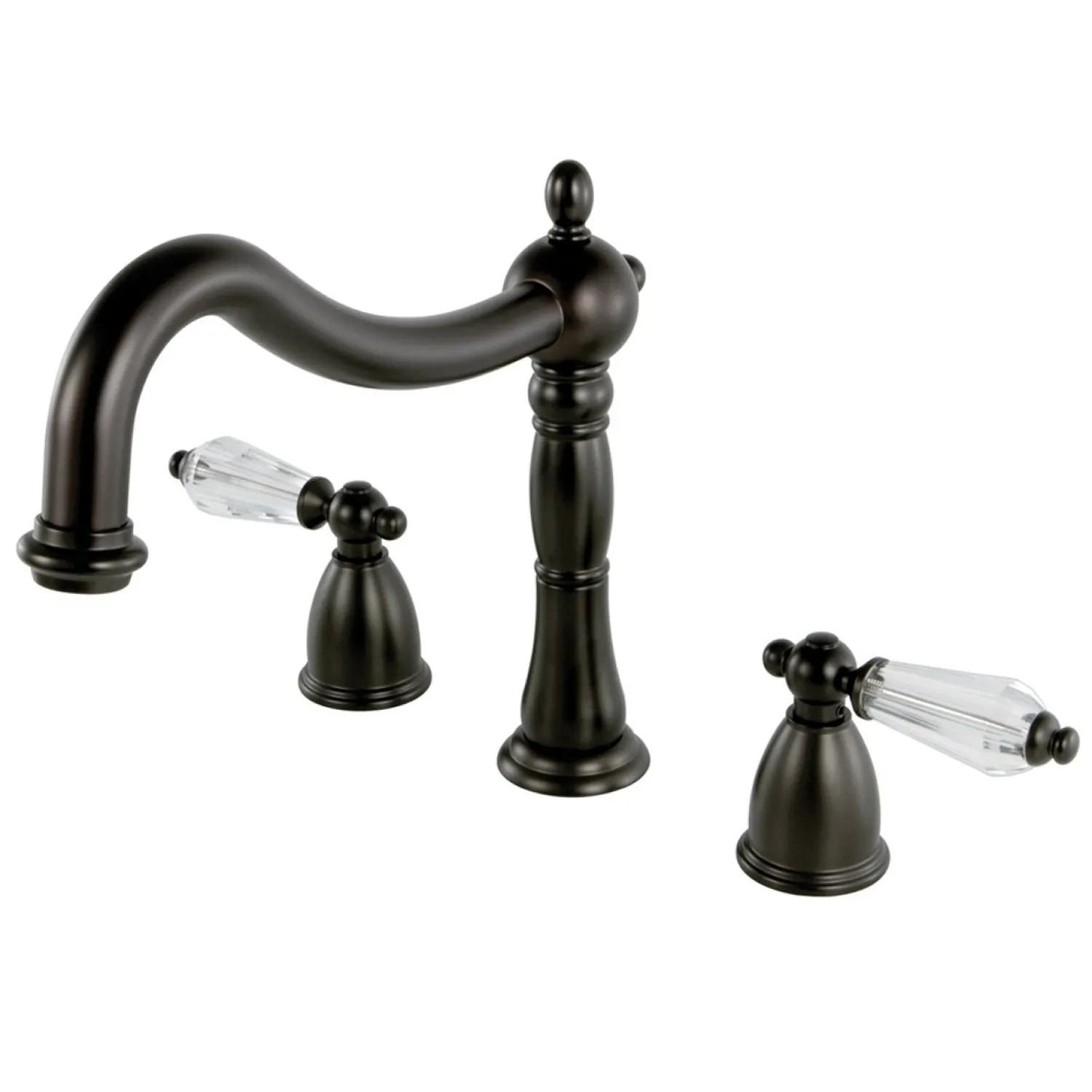 Best Classic Roman Tub Filler with Tranlucent Handles Tub Faucets