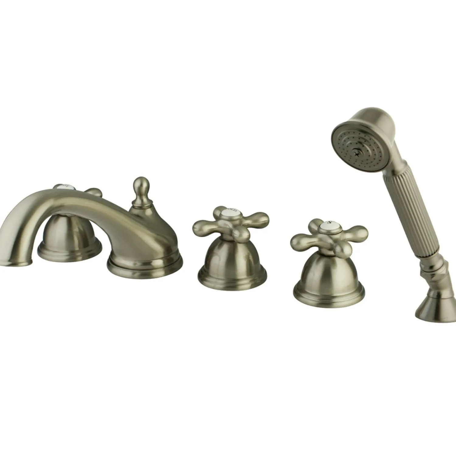 Hot Classic Royale Three Handle Roman Tub Filler with Hand Shower Tub Faucets