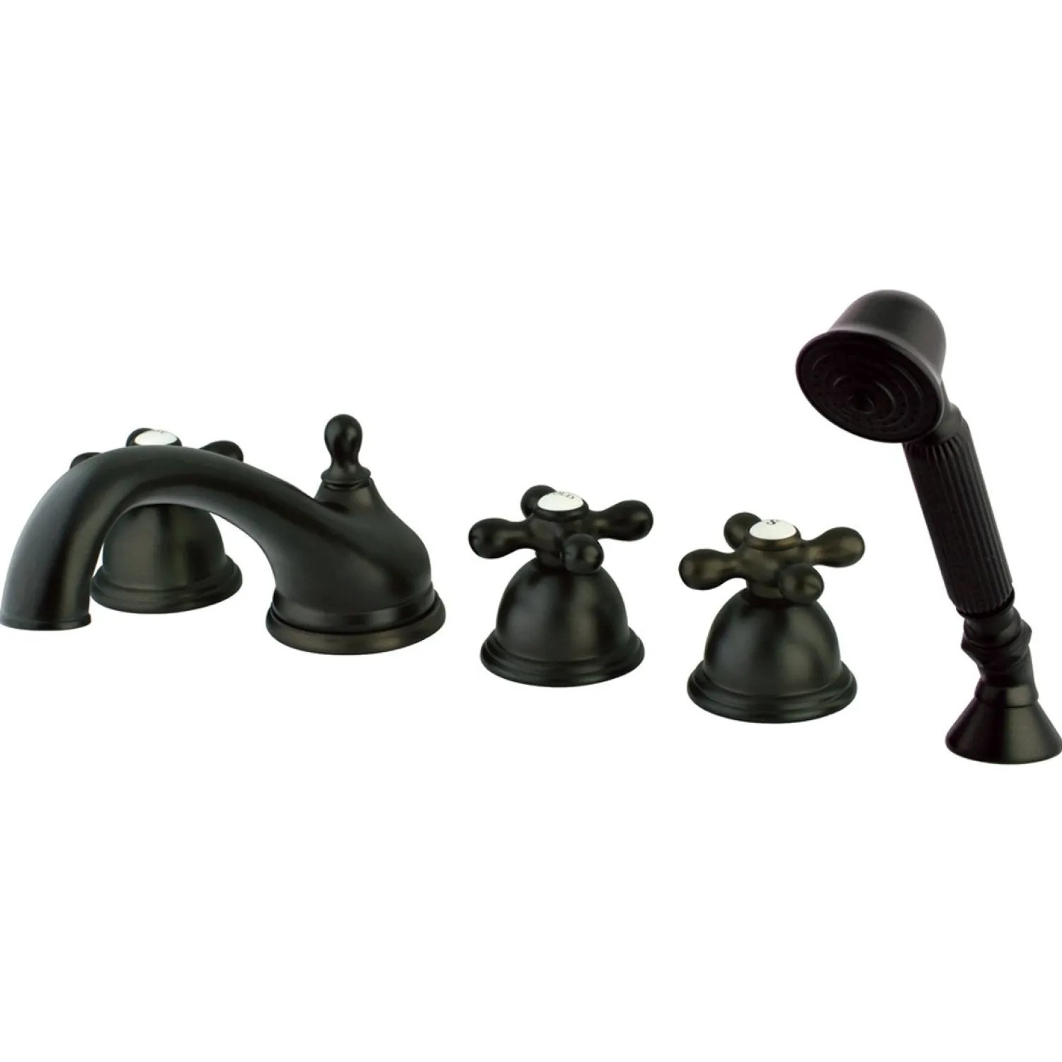 Hot Classic Royale Three Handle Roman Tub Filler with Hand Shower Tub Faucets