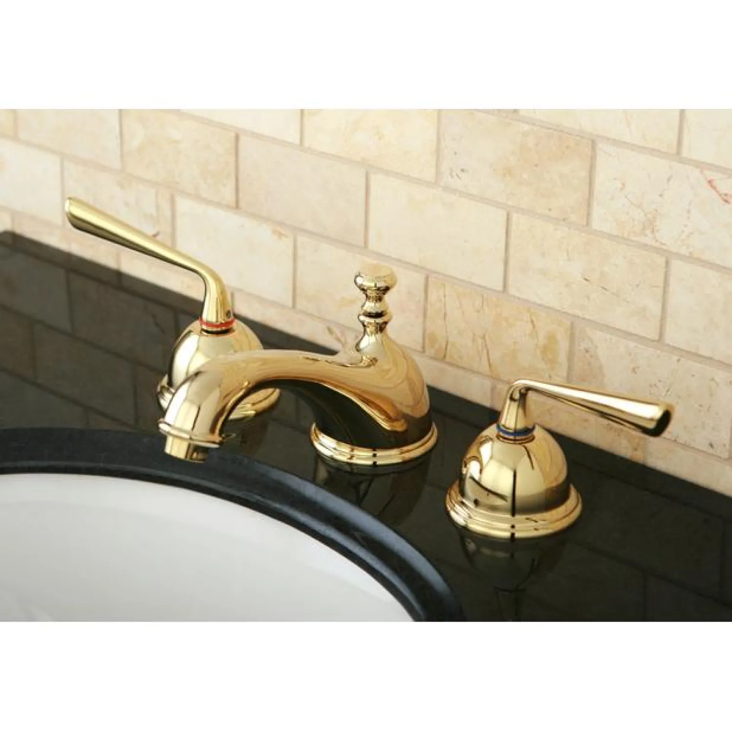 Classic Silver Sage Two Handle 8" to 16" Widespread Lavatory Faucet with Brass Pop-up 8" Widespread