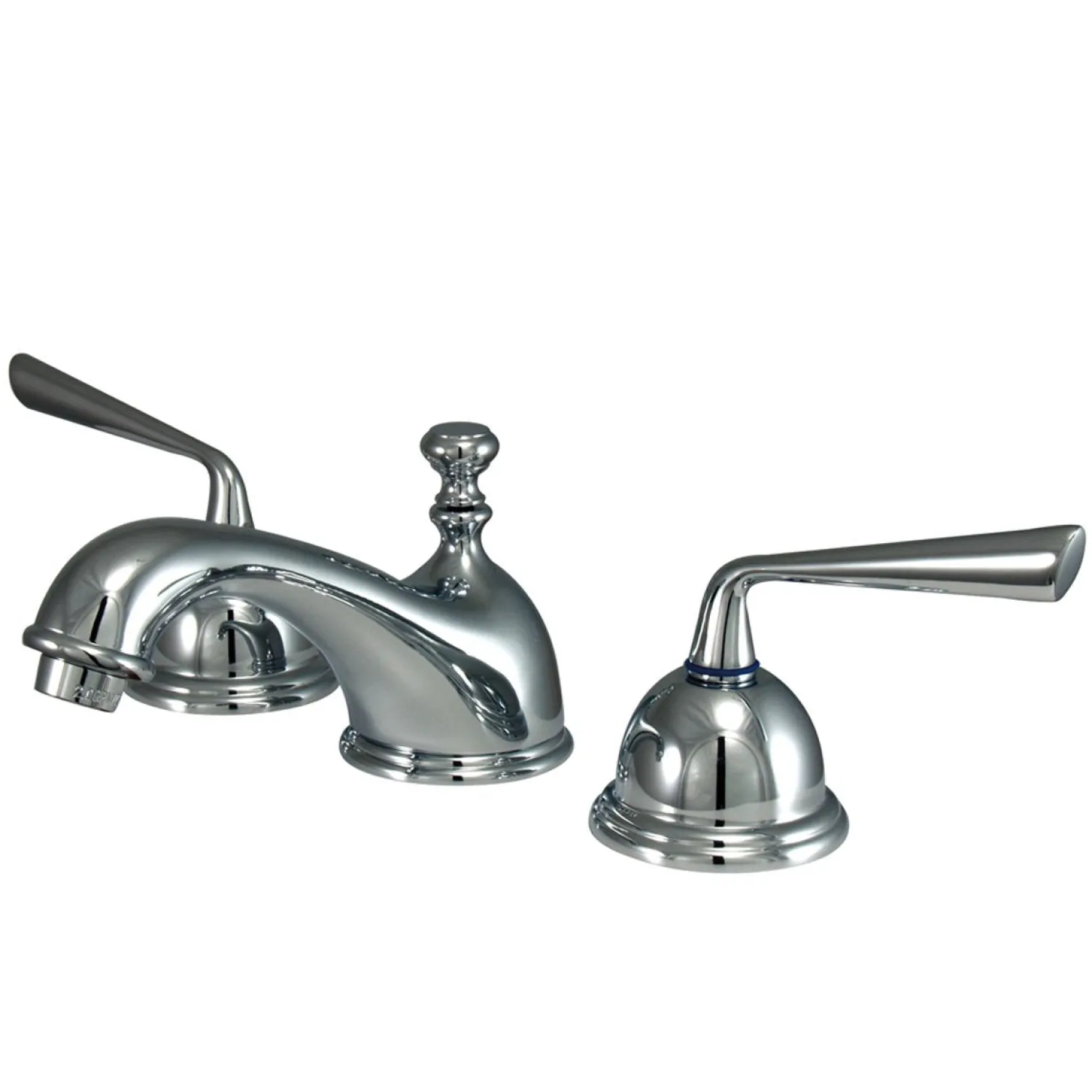 Classic Silver Sage Two Handle 8" to 16" Widespread Lavatory Faucet with Brass Pop-up 8" Widespread