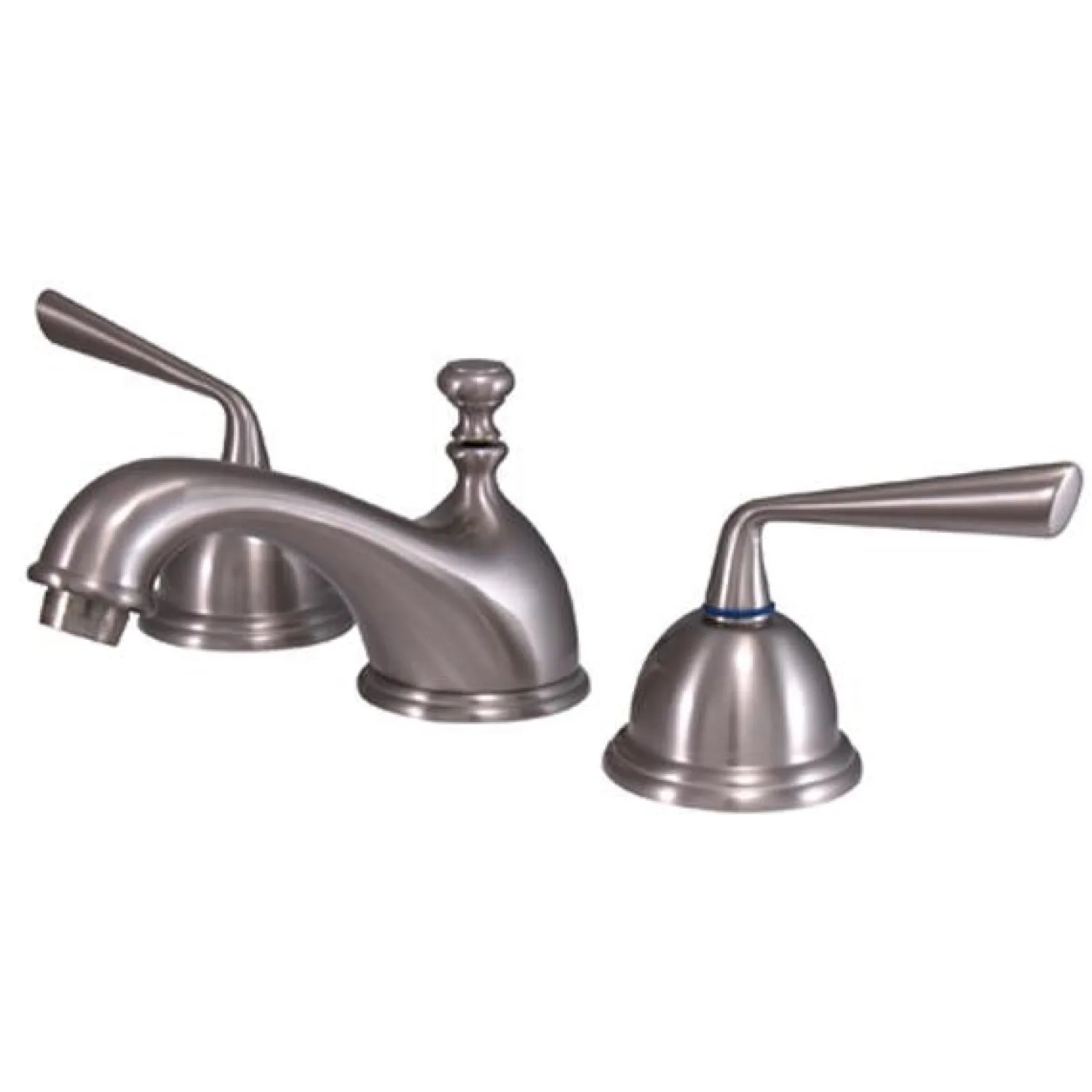 Classic Silver Sage Two Handle 8" to 16" Widespread Lavatory Faucet with Brass Pop-up 8" Widespread