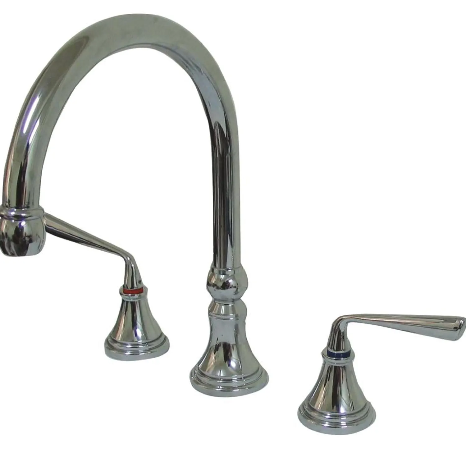 Best Classic Silver Sage Two Handle Roman Tub Filler Tub Faucets