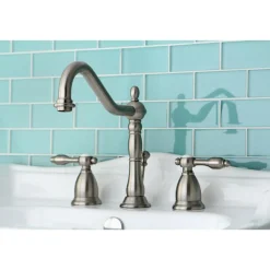 Sale Classic Tudor Widespread Lavatory Faucet with Brass Pop-up 8