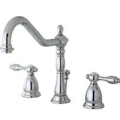 Sale Classic Tudor Widespread Lavatory Faucet with Brass Pop-up 8