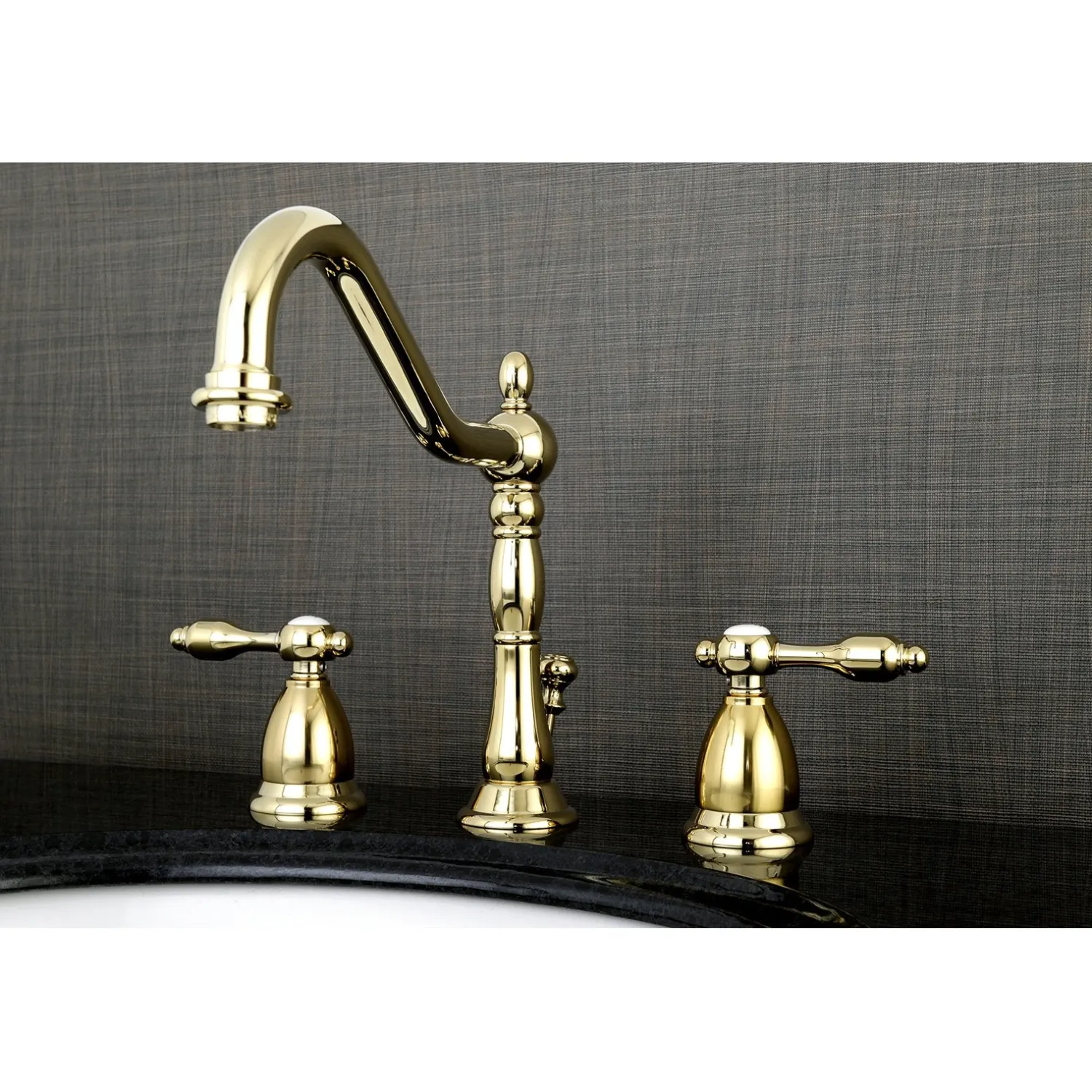 Sale Classic Tudor Widespread Lavatory Faucet with Brass Pop-up 8" Widespread