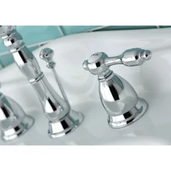 Sale Classic Tudor Widespread Lavatory Faucet with Brass Pop-up 8