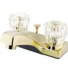 Columbia Two Handle 4" Centerset Lavatory Faucet with Brass Pop-up in Polished Brass 4" Center Set