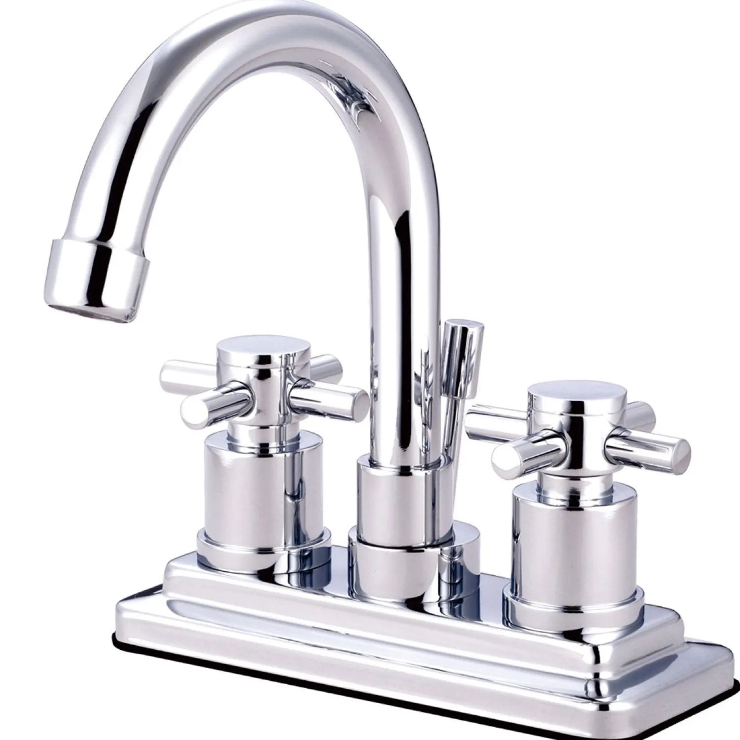 Discount Concord 4" Centerset Two Handle Three Hole Lavatory Faucet with Brass Pop-up 4" Center Set