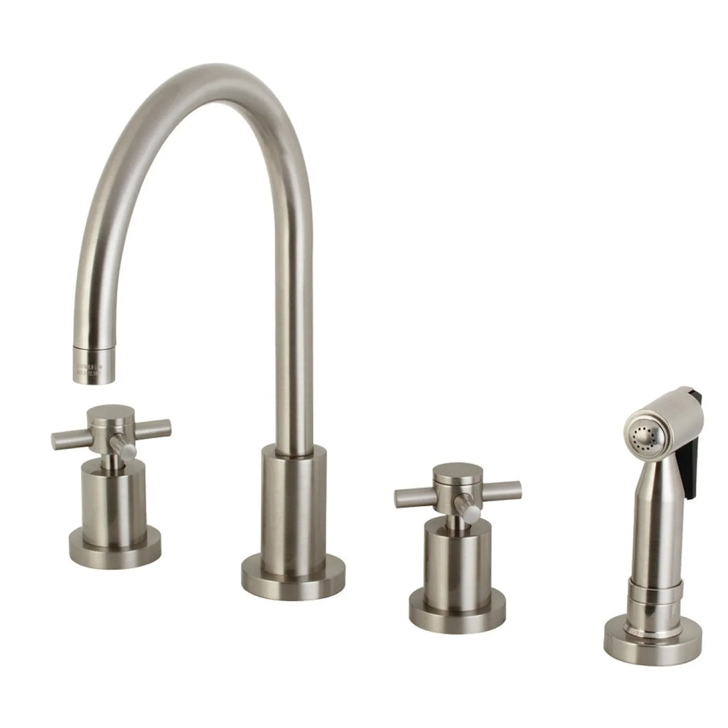 Clearance Concord Deck Mount 8-Inch Widespread Kitchen Faucet with Brass Sprayer Widespread Kitchen Faucets|Faucets With Side Spray