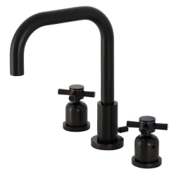 Online Concord Deck Mount Widespread Bathroom Faucet with Brass Pop-Up 8