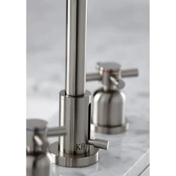 Online Concord Deck Mount Widespread Bathroom Faucet with Brass Pop-Up 8