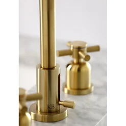 Online Concord Deck Mount Widespread Bathroom Faucet with Brass Pop-Up 8