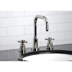 Online Concord Deck Mount Widespread Bathroom Faucet with Brass Pop-Up 8