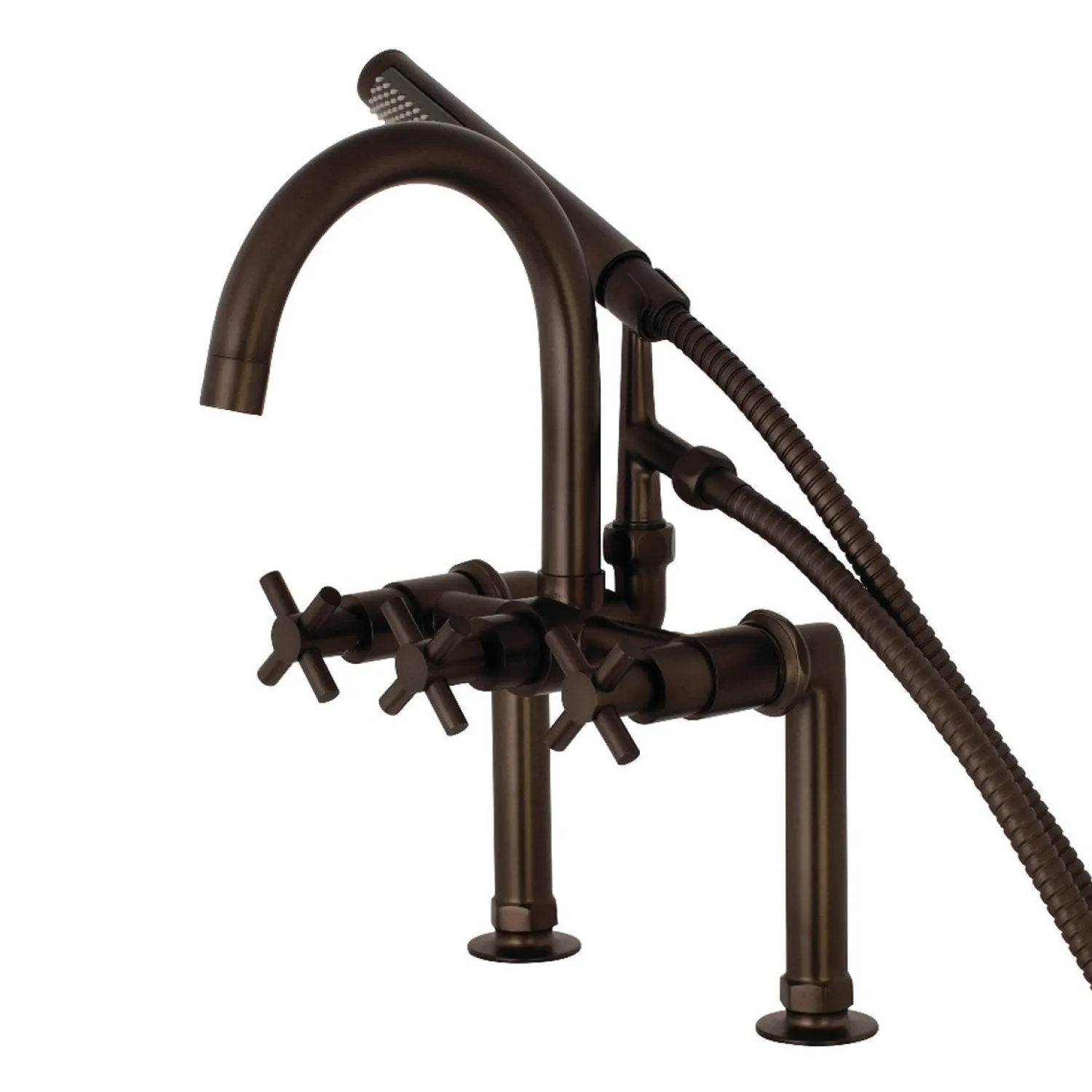 Hot Concord Deck Mount 2-Hole Tub Filler with Hand Shower Tub & Shower Sets|Tub Faucets