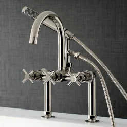 Hot Concord Deck Mount 2-Hole Tub Filler with Hand Shower Tub & Shower Sets|Tub Faucets