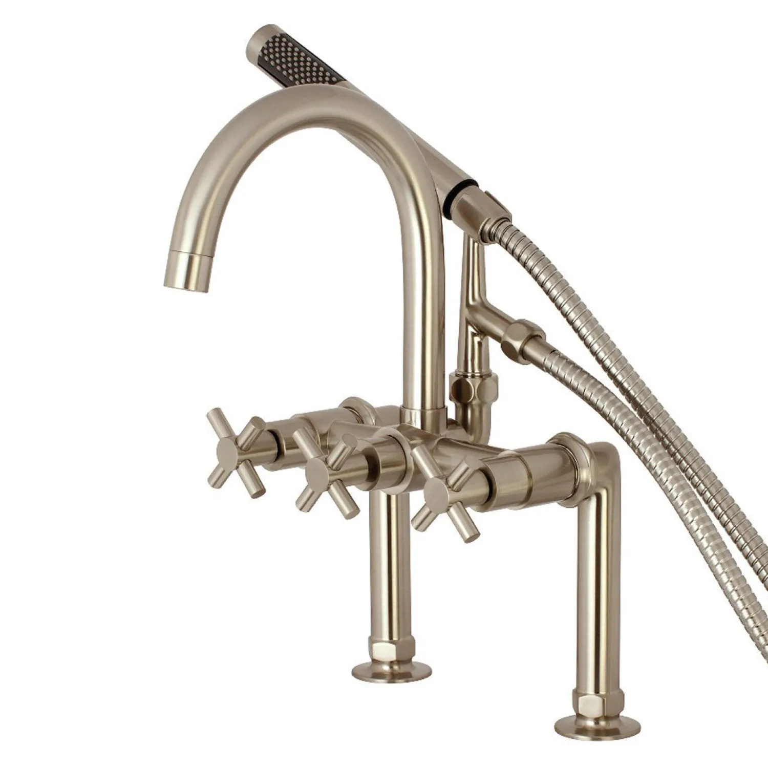 Hot Concord Deck Mount 2-Hole Tub Filler with Hand Shower Tub & Shower Sets|Tub Faucets