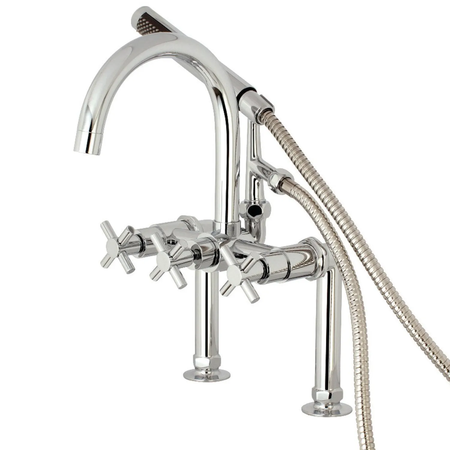 Hot Concord Deck Mount 2-Hole Tub Filler with Hand Shower Tub & Shower Sets|Tub Faucets