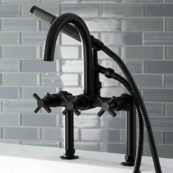 Hot Concord Deck Mount 2-Hole Tub Filler with Hand Shower Tub & Shower Sets|Tub Faucets