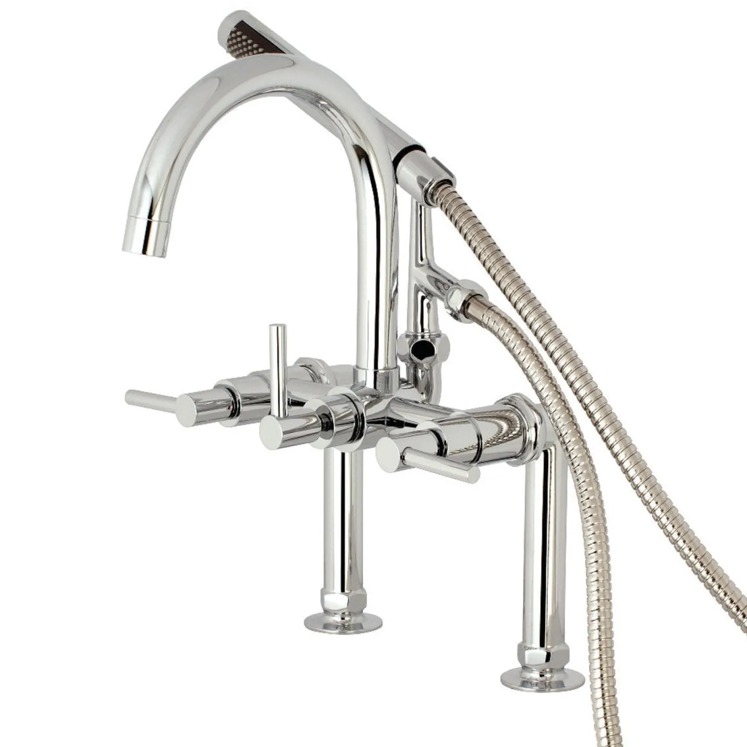 Hot Concord Deck Mount Tub Filler with Hand Shower Tub & Shower Sets|Tub Faucets