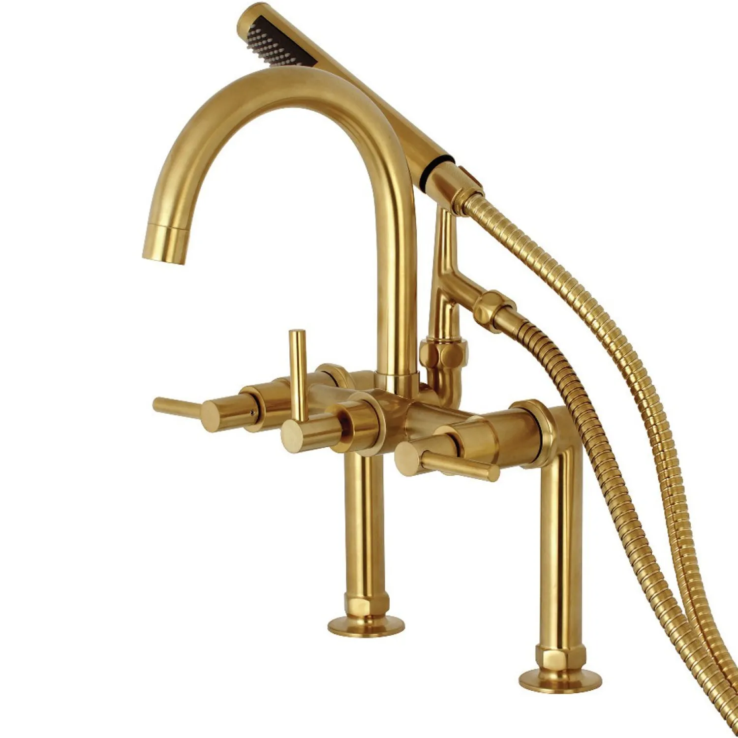 Hot Concord Deck Mount Tub Filler with Hand Shower Tub & Shower Sets|Tub Faucets