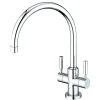 Concord Double Handle Kitchen Faucet in Polished Chrome Single Hole