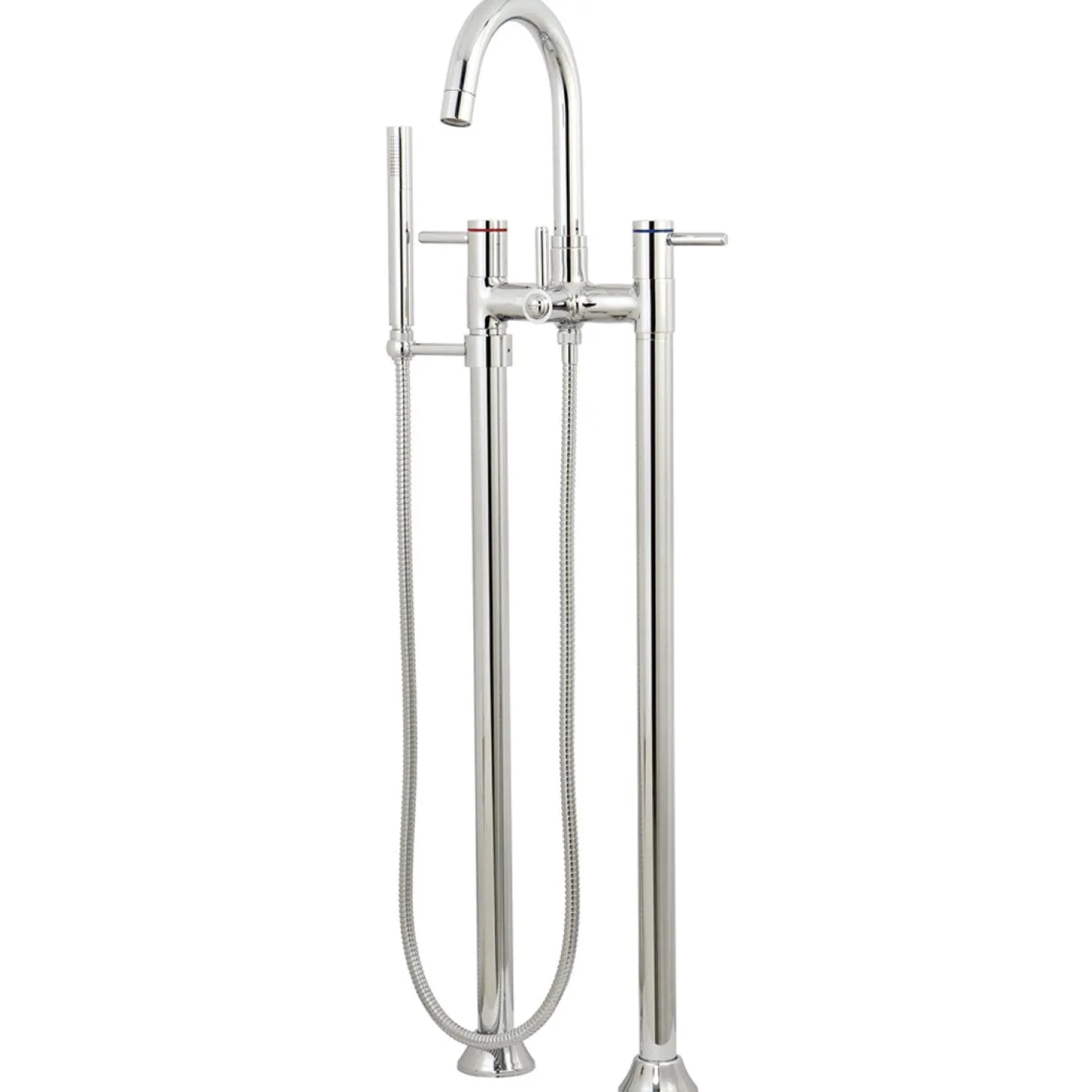 Concord Floor Mount Freestanding Tub Filler with Hand Shower Free Standing Tub Fillers|Tub Faucets