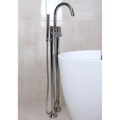 Concord Floor Mount Freestanding Tub Filler with Hand Shower Free Standing Tub Fillers|Tub Faucets