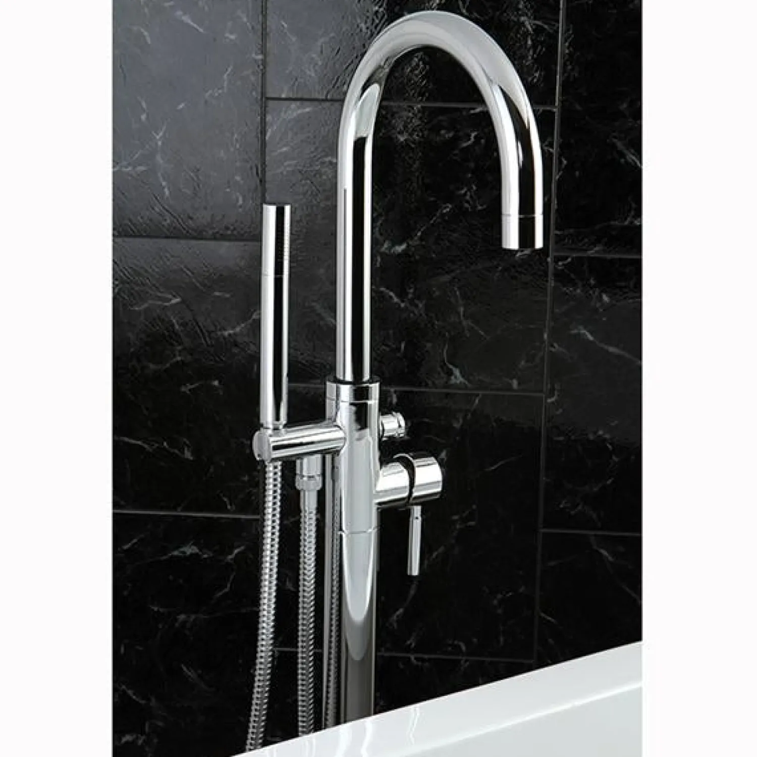 Best Concord Floor Mount Tub Filler with Hand Shower Free Standing Tub Fillers|Tub Faucets