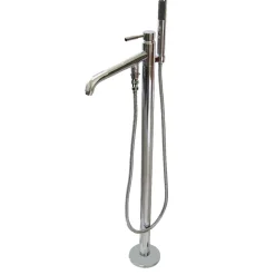 Online Concord Floor Mount Tub Filler with Hand Shower Free Standing Tub Fillers|Tub Faucets