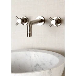 Hot Concord 2-Handle 3-Hole Wall Mount Bathroom Faucet Wall Mount