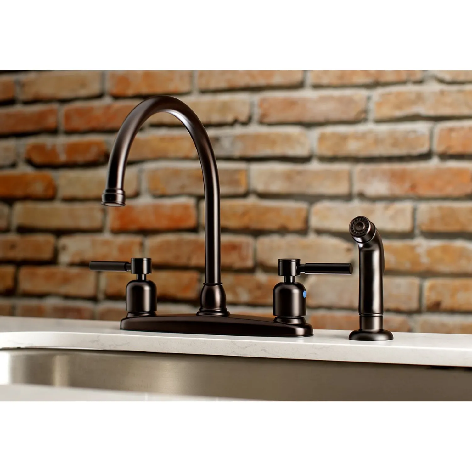 Outlet Concord 4-Hole Centerset Kitchen Faucet Faucets With Side Spray