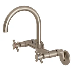 Sale Concord 2-Hole 8-Inch Adjustable Center Wall Mount Kitchen Faucet Wall Mounted Kitchen Faucets