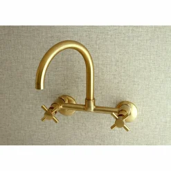 Sale Concord 2-Hole 8-Inch Adjustable Center Wall Mount Kitchen Faucet Wall Mounted Kitchen Faucets