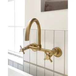 Sale Concord 2-Hole 8-Inch Adjustable Center Wall Mount Kitchen Faucet Wall Mounted Kitchen Faucets